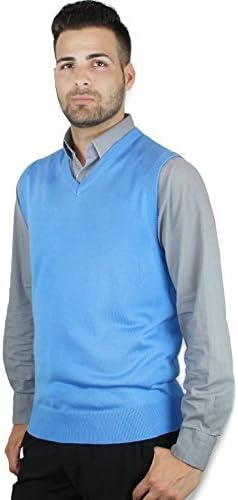 Blue Ocean Solid Color Sweater Vest