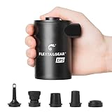 FLEXTAILGEAR Elektrische Luftpumpe 2 in 1 Kompakt Kleine Camping Pumpe, Vakuumpumpe, Akkupumpe 3 Düsen für Luftmatratze, Sofa, Pool, Boot, Schwimmring, Vakuumbeutel