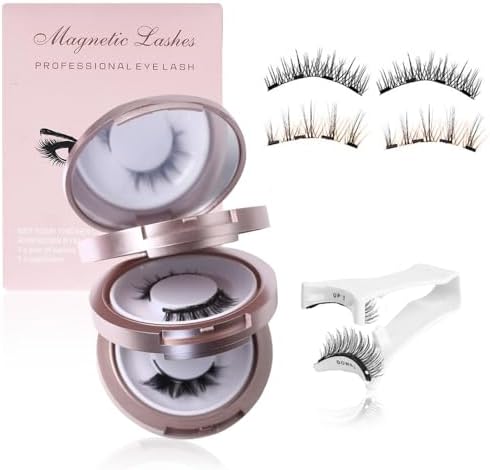 Hunnyfit Magnetic Lashes, 2026 New Magnetic Eyelashes with Applicator Natural Look, Reusable Glue-free False Eyelashes Series (C, Devil Series(EM10+EA06))