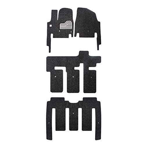 MACHA Dust Catcher Coil Floor Mats Fit for Kia Sedona 2014-2020 7 Seats Front, 2nd & 3rd Seat, Black, Floor Liners, Dust Trap, All-Weather Protection