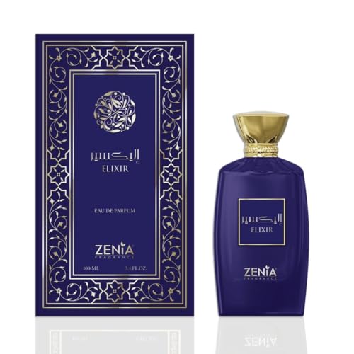 Zenia Elixir Eau de Parfum EDP Spray – 3.4oz / 100ml | Long Lasting Fresh Spicy Sweet Fragrance...