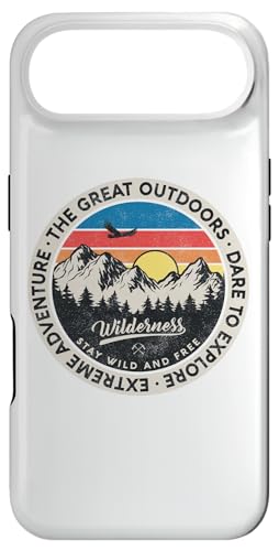 Vintage Retro Style Outdoors Stay Wild and free Mountain �X�}�z�P�[�X iPhone Air �p