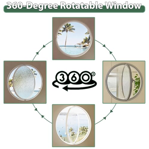 Ventanas circulares de aluminio panoramicas de 360 grados con vidrio 3