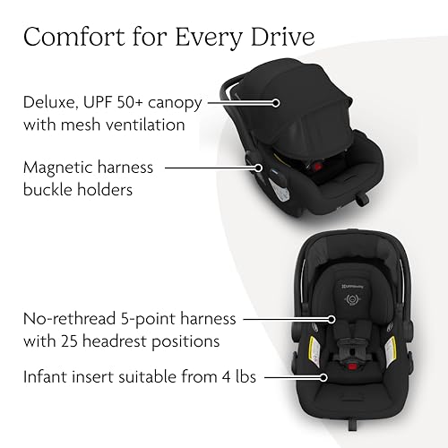 Image of UPPAbaby Mesa V3 Infant Car Seat - Easy Installation + SmartSecure Technology - Attaches to Stroller | Base + Infant Insert Included - Jake (Charcoal)