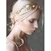 Yean Bride Wedding Hair Vine Headband Gold Leaf Bridal Accessories for Women (Gold)