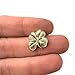 Four Leaf Clover Shamrock Lapel Pin – Lucky Gold Pin for Saint Patrick's Day – Irish Brooch for Hats, Jackets, and Backpacks by StockPins – Made in USA