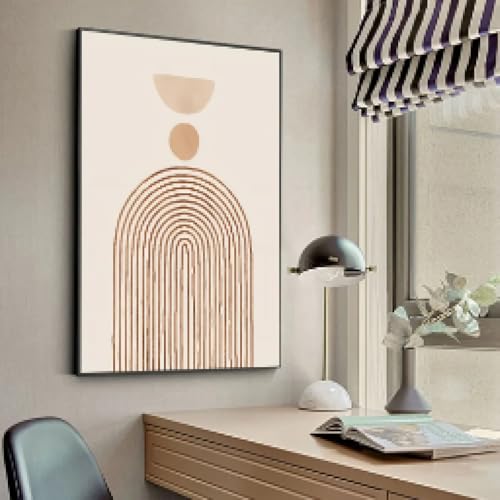 Art mural affiches décoration murale boho lune beige matisse