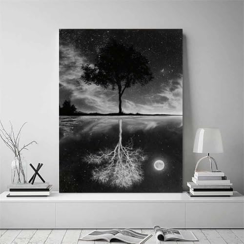 Toile murale reflet de l'eau pour sublimer un mur de salon vide - 2