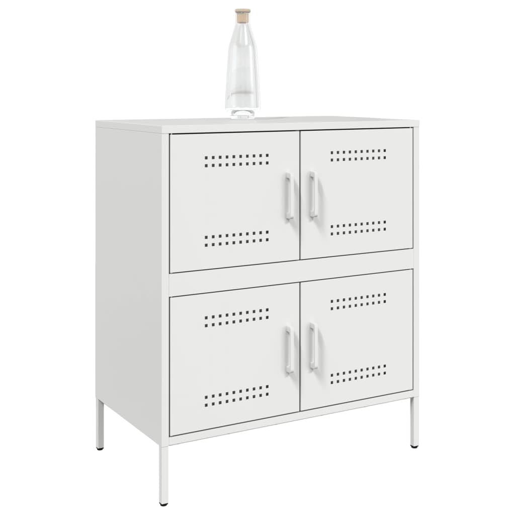 Credenza bianca, 68 x 39 x 79 cm, in acciaio