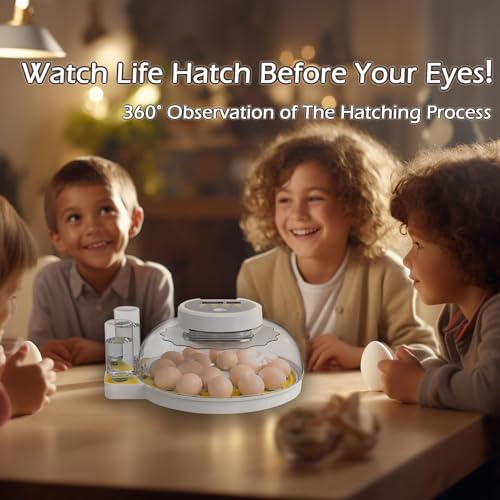 Upgrade Egg Incubator for Hatching 18-60 egg with Automatic Egg Turning and Humidity Control, Full Automatic Incubators for Hatching Eggs, Incubator for Farm Science Classroom Home Chicken Duck Quail - Image 7