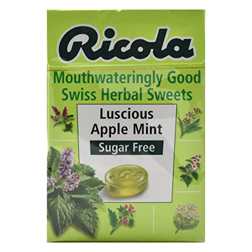 Image of Ricola Luscious Apple Mint Sugar Free Candy, 1.59 oz ℮ 45 g