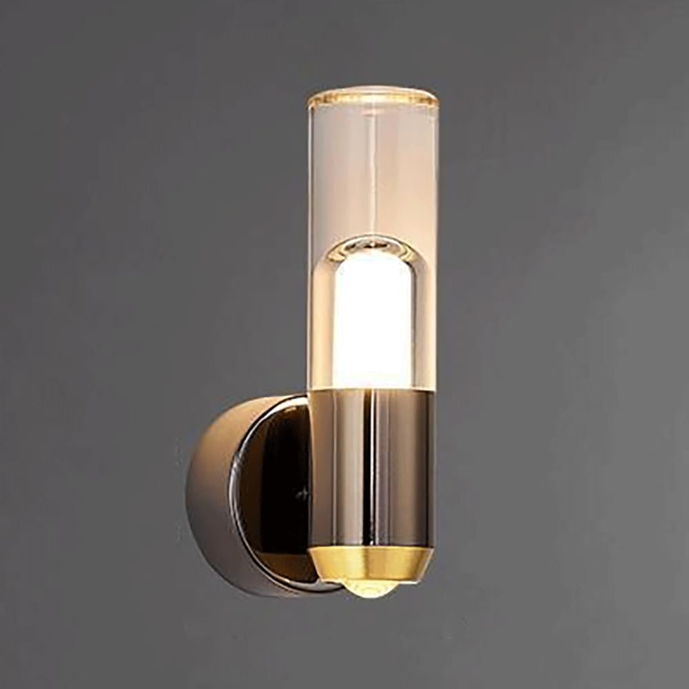 Aplique de pared LED moderno de tubo largo de metal con tres modos de color para dormitorio