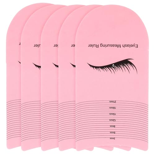 Toyvian Juego de 5 Reglas para Medir Pestañas de Plástico Herramienta para Medir Longitud de Extensiones de Pestañas Precisión en Aplicación de Extensiones Accesorio para Maquillaje de