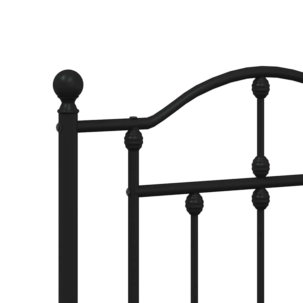 vidaXL Testiera di Ricambio in Metallo Nero 180 cm