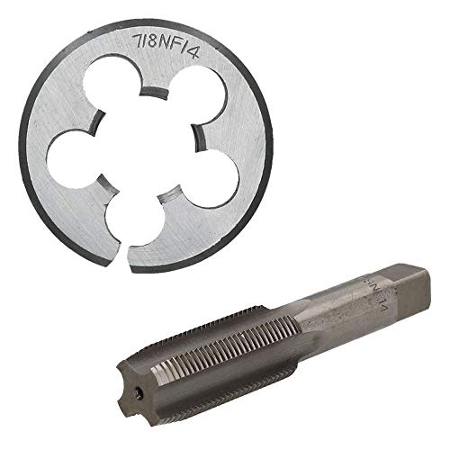 Image of 7/8" x 14 UNF Tap & Die Tungsten Steel Taper and 50mm Split Die