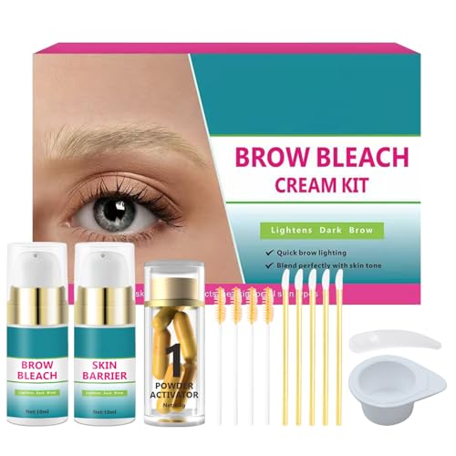 Blanqueador de cejas de maquillaje suave | Aclarador de color de cejas para resultados de calidad de salón, kit eficaz para blanquear pestañas y cejas, kit de tinte de cejas para todo tipo de cejas