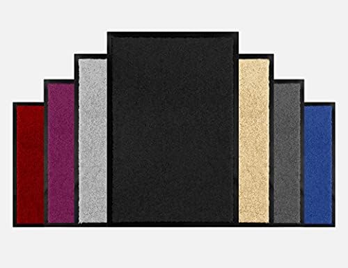 BLADO Washable Door Mats Indoor & Outdoor - Easy to Clean Heavy Duty Doormats Indoor - Large Barrier Rubber Door Mat - Non-Slip Outdoor & Indoor Dirt Trapper Door Mat (40cm x 60cm, Beige)