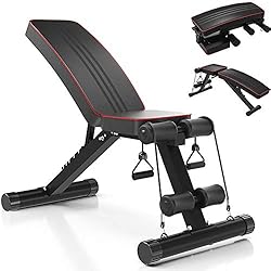 Bancos De Musculacion Decathlon YOLEO Banco de Pesas Ajustable - utilitarios para Entrenamiento de Cuerpo Completo, Plegable, de declive Inclinado Prensa para Gimnasio en casa (Nergo)