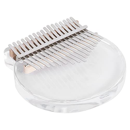 Kalimba, leichtes Daumenklavier aus Acryl, gute Resonanz, transparent, mit Stimmhammer für Kinder zum Musiktraining Cover
