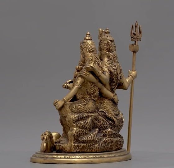 Image of Shiv Parivar 24cm Lord Shiva Parvati Kartikeya and Ganesha Murti Shiv Family Parivar Idol Statue for Home Decor Mandir Temple Gift Showpiece 4.84 kg (Design 9)