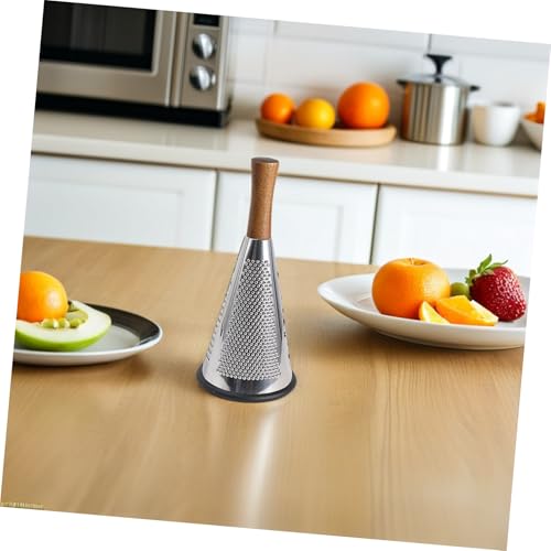 Rallador de Queso Acero Inoxidable con Mango de Madera miniatura 5