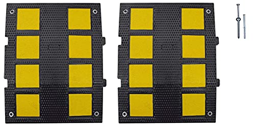 PARKING FACIL - Banda Reductora de Velocidad Vial - Badenes para Rampa de Garaje, Aparcamientos, Carreteras, Almacenes, etc. - Tamaño: 3x60x47,5 cm - Cumple Normativa - 2 Unidades Cover