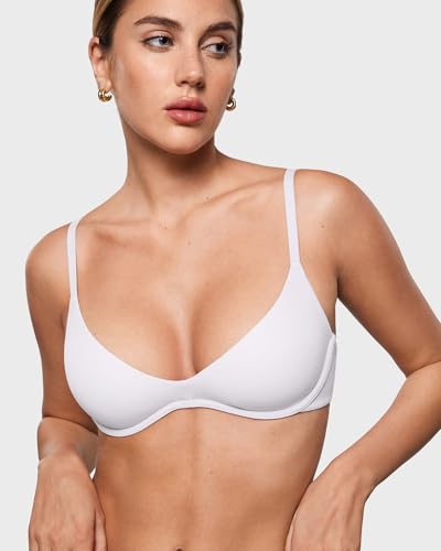 Image of INLYRIC Women's Inbarely Plus Plunge Bra - Unlined Underwire Sexy Demi Balconette Bras