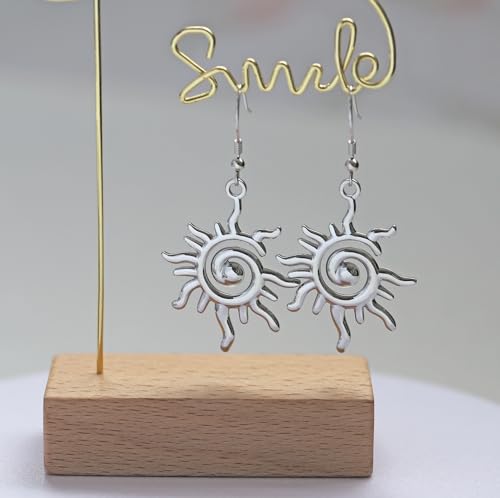 Sunburst Earrings for Women with 925 Sterling Silver Hooks,Hypoallergenic Sun Dangle Earring Boho Jewelry Gift4