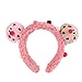 Vdaxvme 3D Plush Cartoon Cookie Doll Headband For Women Girls Fuzzy Hair Accessories Cartoon Furry Hair Hoop Makeup Headdress Party Headband