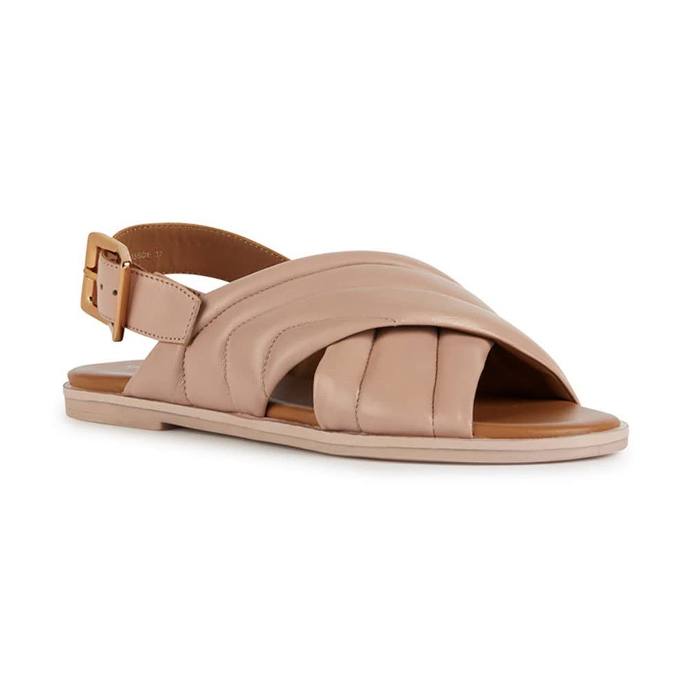 Geox Girls' D Naileen Flat Sandal, nude, 36.5 EU