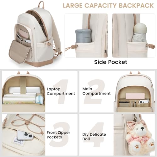 School Backpack for Teen Girls Bookbag: 15.6 inch Laptop Backpacks for College Women Back Pack Cute Middle High School Bag Stylish Teens Book Bags for Students Travel Backpack3