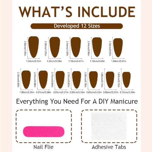 Image of Almond Press on Nails White French Tip Fake Nails Flower Glue on Nail Press ons with Rose Design Glossy Full Cover Valentines Stick on Nail for Women Manicure 24Pcs