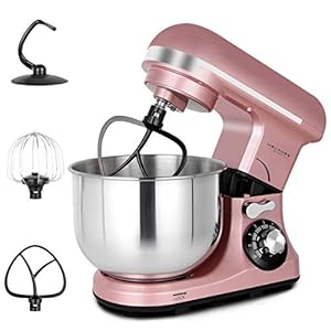 Melangechef 400W 6 Speed Stand Mixer MK18C, Tilt-Head Electric Food Mixer with 4L Stainless Steel Bowl, Dough Hook, Flat…