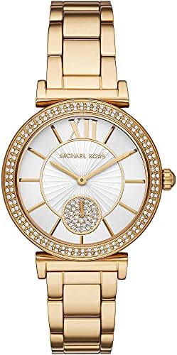 Michael Kors Abbey Watch for Women, Quartz Three Hand Movement with Stainless Steel Strap