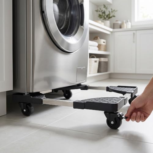Soporte móvil ajustable para torre de computadora Diydeg, soporte para CPU con ruedas bloqueables de 360° y estructura robusta de acero inoxidable para disipación térmica (Negro) miniatura 5