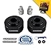 Supreme Suspensions - Front Leveling Kit for 1981-1996 Ford F-150 2 Inch Front Lift Delrin Spring Spacers with 5/8" Stud Extenders 4WD (Black)
