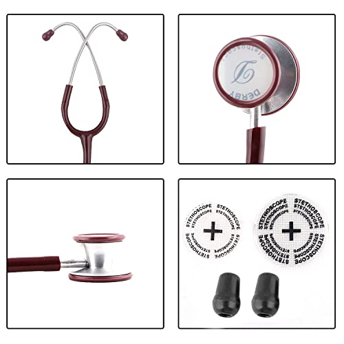 Image of Dr. Tech Cardiology AL Stethoscope Heart Beat Monitoring Chest Piece Medical Instrument for Doctors, Nurses (Brown)