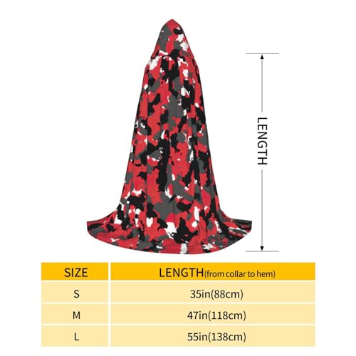 Cape à capuche chaude pour adolescent manteau long camouflage