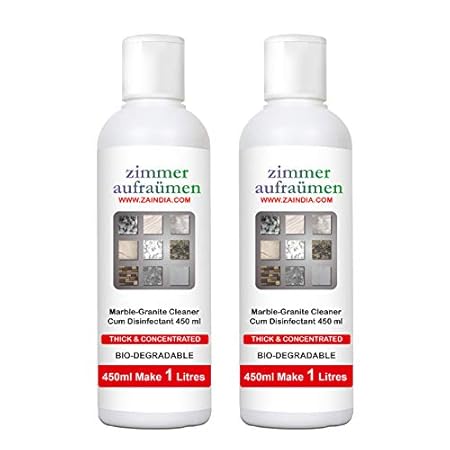 Zimmer Aufraumen - Marble & Granite Shampoo/Floor Cleaner. 2X THICK & CONCENTRATED. ECONOMICAL.100% BIODEGRADABLE With French Fragrance.Eco-friendly. Kids & Pets Safe (2x450 ml)