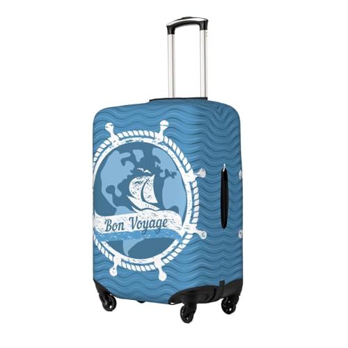Travel Nautical Print Luggage Cover Elasticated Suitcase Covers TSA Approved Stylish Scratch Washable Resistant Case Protector for Kids and Adults2