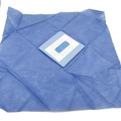 Image of Sterile Disposable Vet Adhesive Fenestrated Surgical Drape Spay /Neuter Surgery Use 24 inchx24 inch (1)