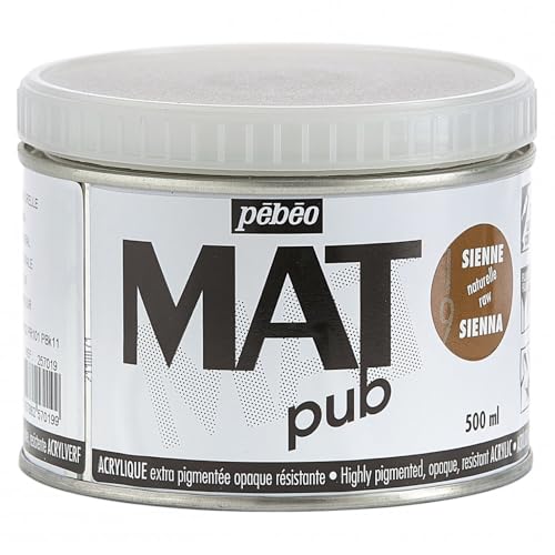 Pébéo Mat Pub acrylique sienne naturelle pour fresque murale