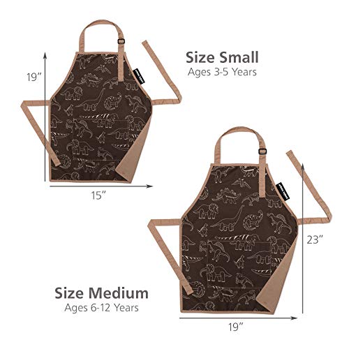 Urban Infant Little Helper Kids Apron - Children's Cooking Art Gardening - Toddler Boys And Girls - Dinosaurs #TOP2