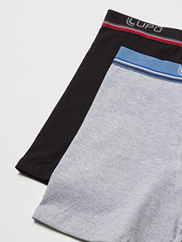 Kit 2 cuecas Boxer, Lupo, Masculino, Azul/Preto, M