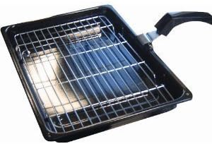 Grill Pan Complete With Rack And Handle (380mm x 280mm) for 60cm Cookers Hotpoint, Canon, Belling, Stoves, Electrolux,