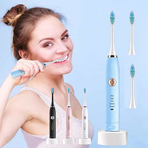 Yydgh Electric Toothbrush For Adults, Sonic Toothbrush With 2 Brush Heads, Rechargeable Electric Toothbrush 3 Hours Fast Charge For 30 Days #TOP1