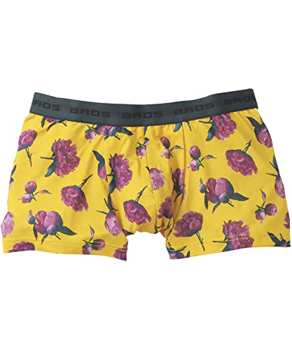[ブロス バイ ワコールメン] ボクサーパンツ 【立体フロントで、快適キープ】 肌あたり軽減設計 華やかなお花のデザイン 前閉じ GT3220 メンズ YE
