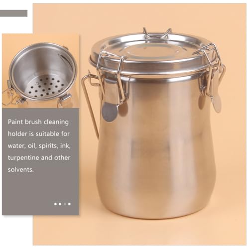 Nettoyeur de pinceaux peinture compact en inox pour peindre en atelier
