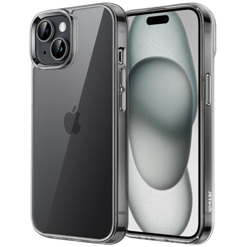 Image of JETech Case for iPhone 15 6.1-Inch, Non-Yellowing Phone Bumper Cover, Anti-Scratch Clear Back (Black)