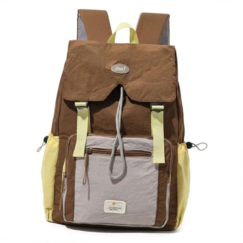 Sac à dos scolaire moderne fille brun pour sport plein air et plage